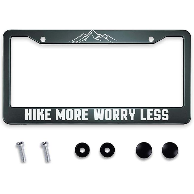 Smooffly I Hope Something Good Happens For You Today! License Plate Frame Holder Stainless Steel Rust-Proof Auto Parts Decoration With Screws For Men