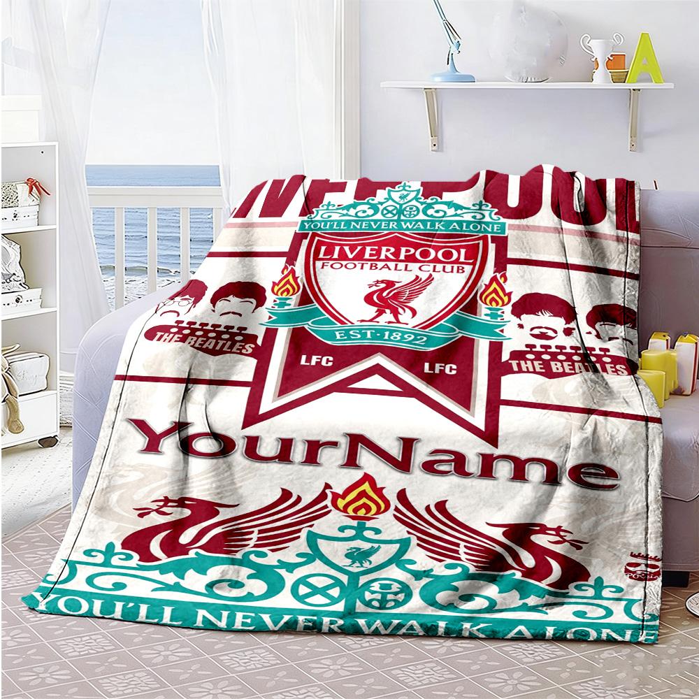 Liverpool Personalized Name Blanket Lightweight Personalized Blanket Comfortable Great for Sofa Home Decor Seaside Living Room for All Occasions