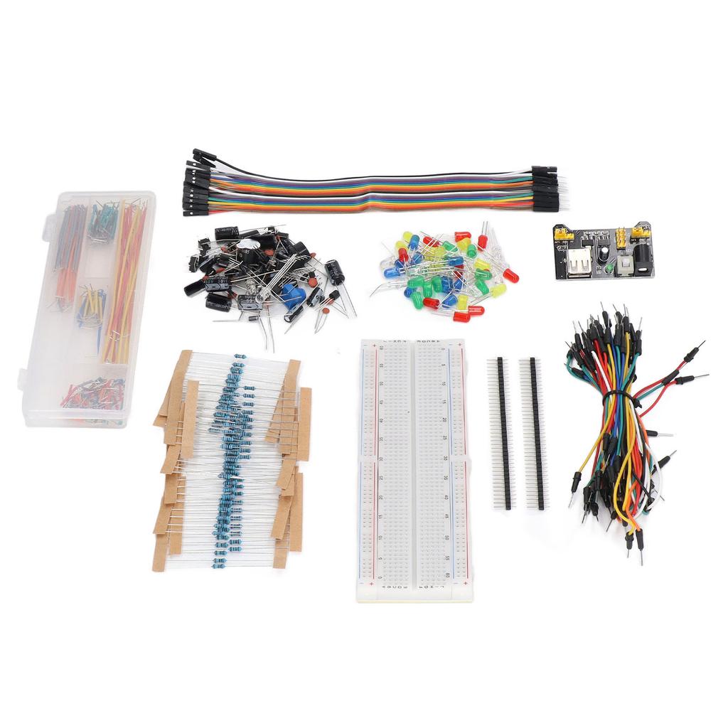 Elektronik-Bauteile-Kit Starter Spaß-Sortiment mit 830 Lötpunkten Breadboard für R3