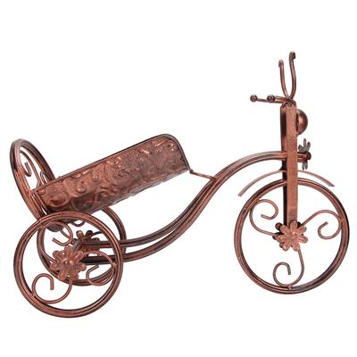 Eisen Weinflaschenhalter Dreiradform Weinflaschenregal Ständer für Bartheke HeimdekoBronze
