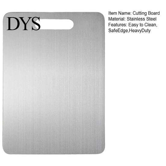 Stain Resistant Cutting Board Double-Sided Stainless Steel Non-Slip Kitchen Chopping for Meat Prep Vegetables Dough Rust-Proof Multi-Purpose