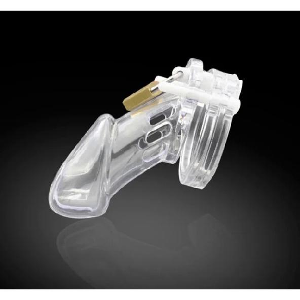 Kleiner/Standard-Keuschheitskäfig für Männer, Sexspielzeug, Keuschheitsgürtel, erotischer Peniskäfig mit Anti-Drop-Ring, 5 Größenringe, Messingschloss