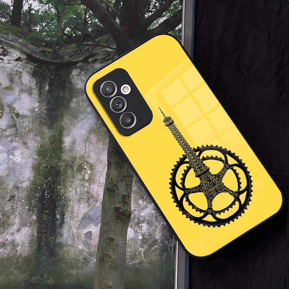 Bike Tour De France Phone Case Glass For Samsung Galaxy S24 S25 S22 S20 S23 S21 Ultra Fe Plus A16 A34 A54 A24 A52 A53 Coque