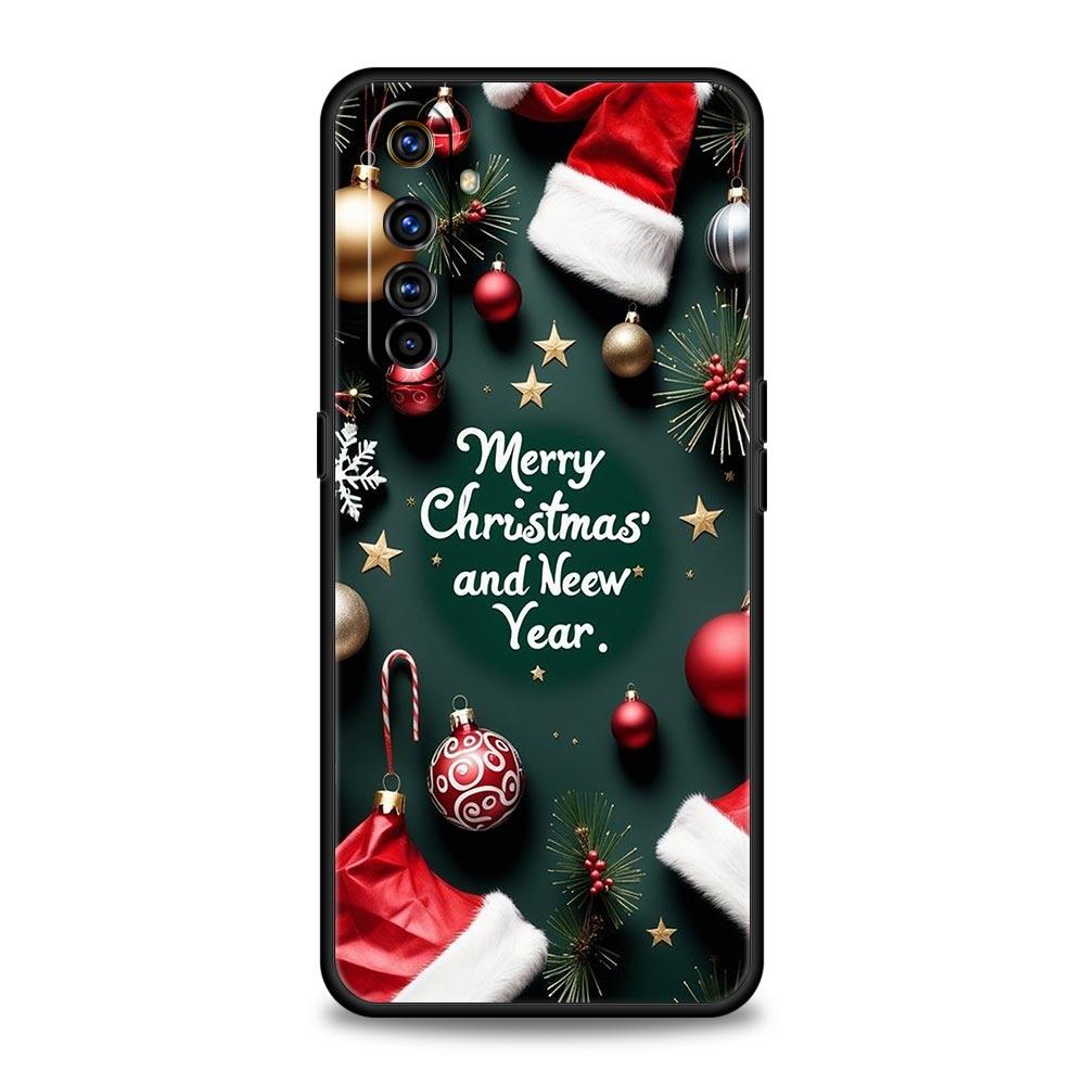 Merry Christmas Soft TPU For Realme 13 12 11 10 9 Pro Plus GT3 GT2 C21 C25 C35 C53 C55 C67 Pro 5G Phone Case Cover Fundas Capas