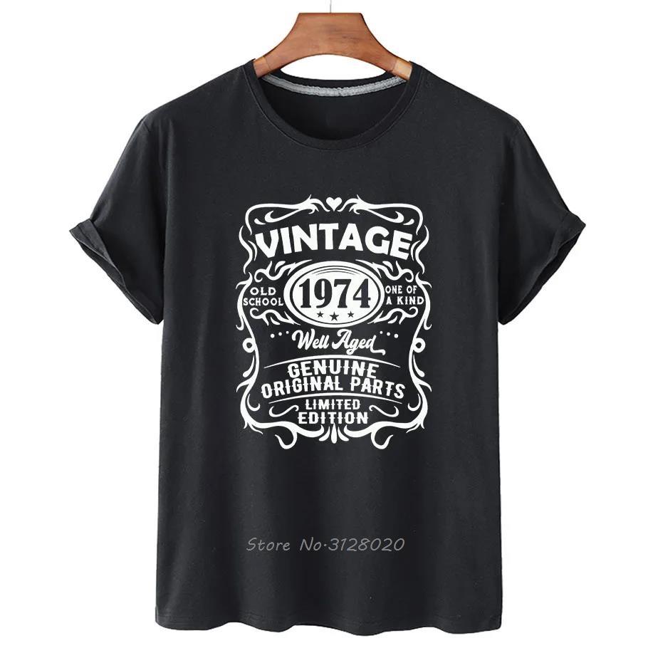 Men Women Birthday Anniversary Tshirt 1964 1974 1984 Family Party Cotton T Shirt Short Sleeve Tshirt Vintage Tee Gift Clothes