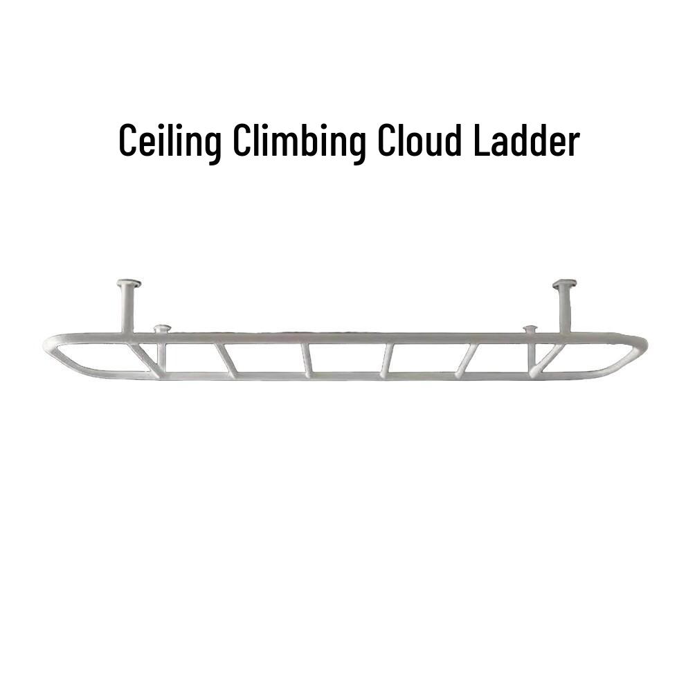 Indoor Ceiling Cloud Ladder: Punch-Free Climbing Rack with Adult Grip Vertical Ladder