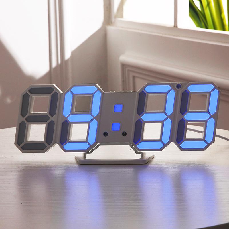 6609 Automatic Photosensitive Digital Clock 3D Electronic Clock Multi-Function Seat Hanging Dual-Purpose Led Clock Quality