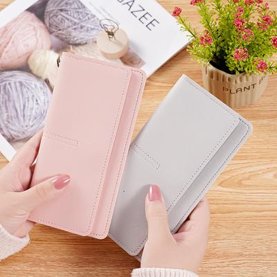 PU-Leder Lange Damen Dünne Geldbörsen Große Kapazität Weibliche Münzbörsen Hasp Clutch ID Kredit Multi-Kartenhalter Geldbeutel Clip