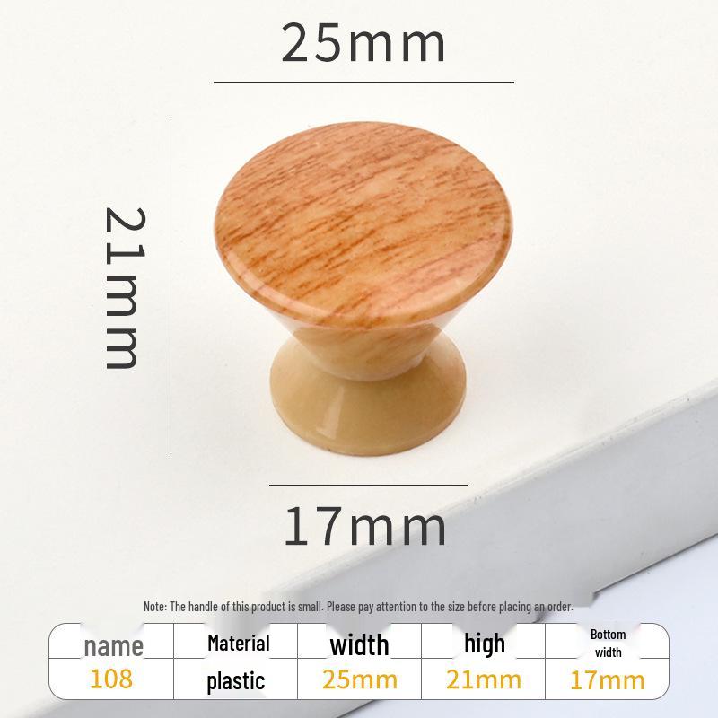 Cup-Shaped Imitation Wood Grain ABS Plastic Cabinet Handle