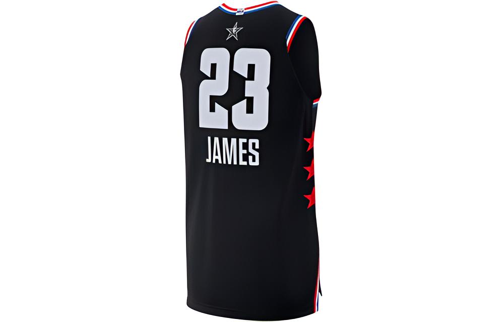 Jordan Basketball Jersey NBA Los Angeles Lakers AU 2019 All Star, LeBron James No. 23 Jersey Men's Black AQ7288-017