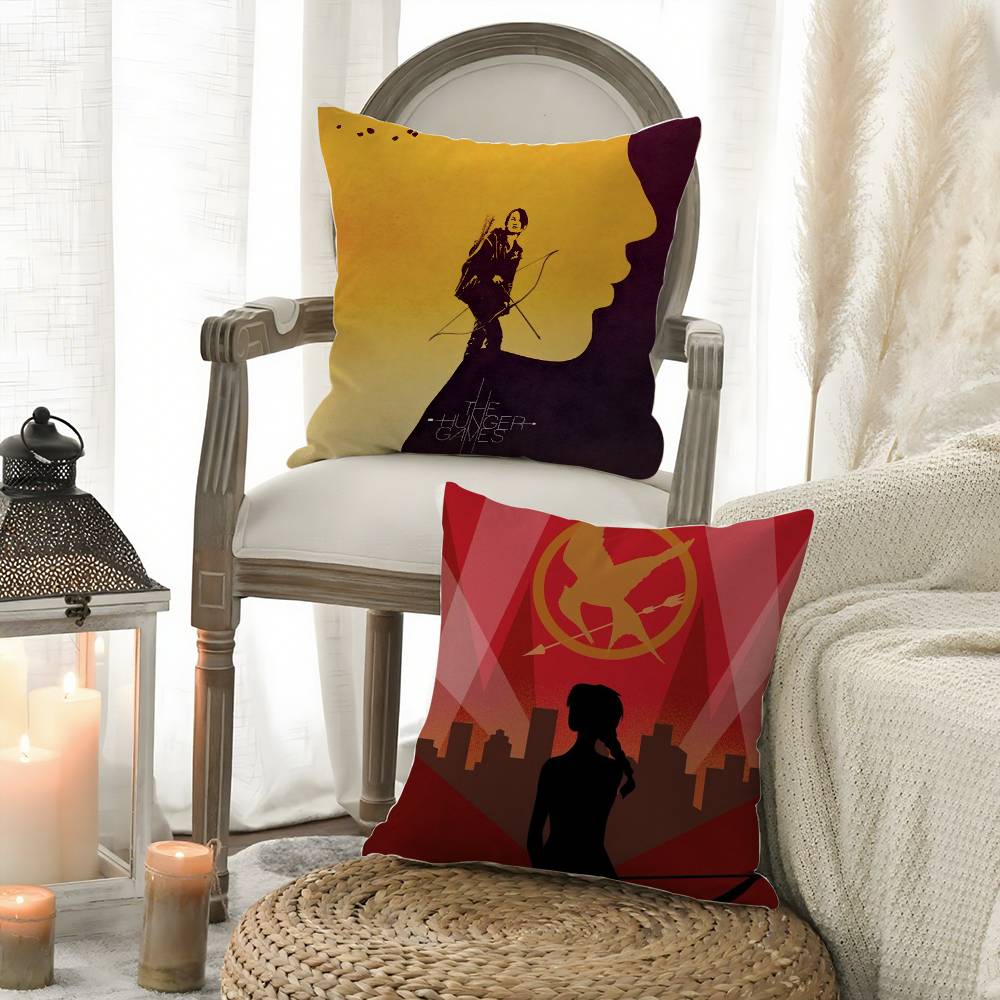 Pillow Case The H-Hunger Games Sofa Short Plush Double-Sided Hd Printing Room Home Office Gift Cushion Cover