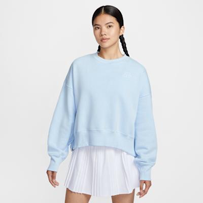 Nike COURT HERITAGE Fleece Lined Sports Crew Neck Pullover Sweatshirt M