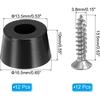 PATIKIL Cutting Board Feet, 12 Pack Round Rubber Feet Bumpers Non Slip Bumper Pads with Stainless Steel Screws for Furniture Chairs Desks Electronics