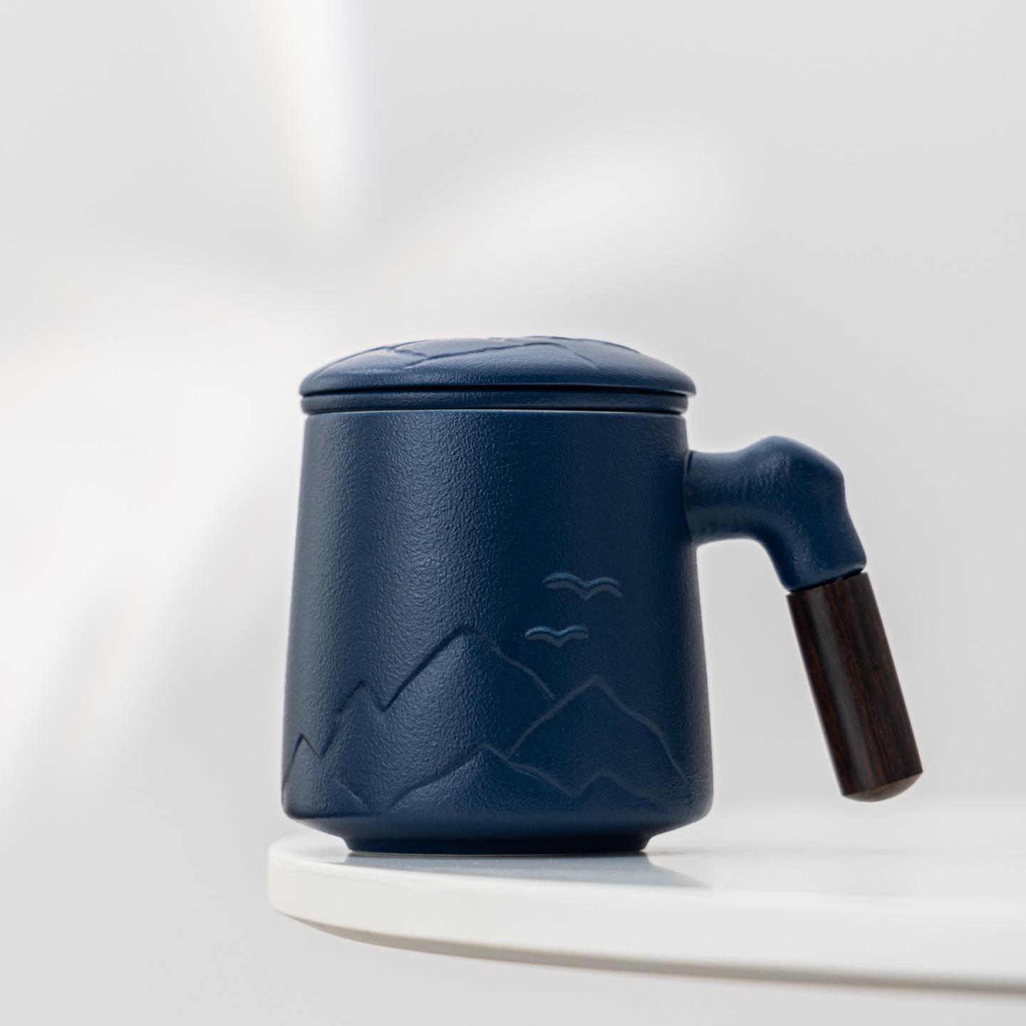 Guanshan Ceramic Office Mug - Custom Logo Commemorative Gift for Subsidiary Opening Event 400ml