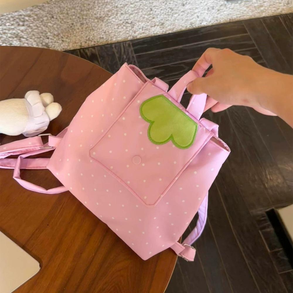 Wave Point Strawberry Bag Daily Commute Mochila Cute Mochilas Mujer Teenage Girls Backpacks Portable Backpack Bolsas Feminina