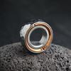 Hammer Stone Pattern Magnetic Ratchet Fidget Ring Metal EDC Mechanical Fidget Toy Fingertip Spinner ADHD Stress Relief Toy