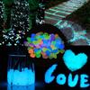 200Pcs Glow In the Dark Garden Pebbles For Sidewalk Garden Terrace Lawn Garden Patio Fish Tank Aquarium Decoration Glow Stone