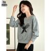 Damen Casual Rundhals Pullover Sweatshirt