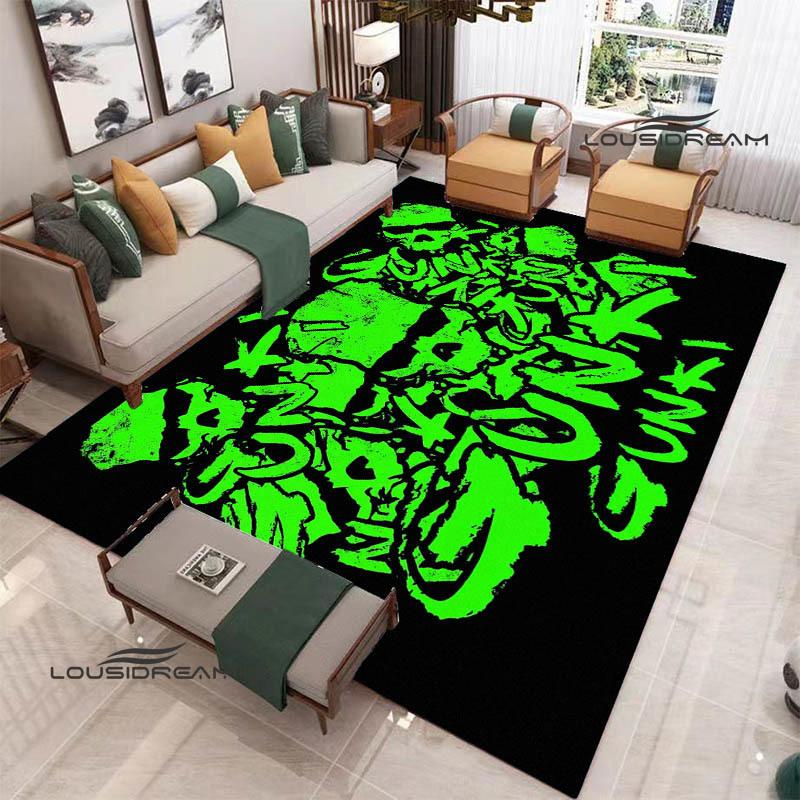 Gunki logo printed carpet Living room bedroom non-slip carpets Yoga mat Outdoor rugs kawaii rug area rug birthday gift