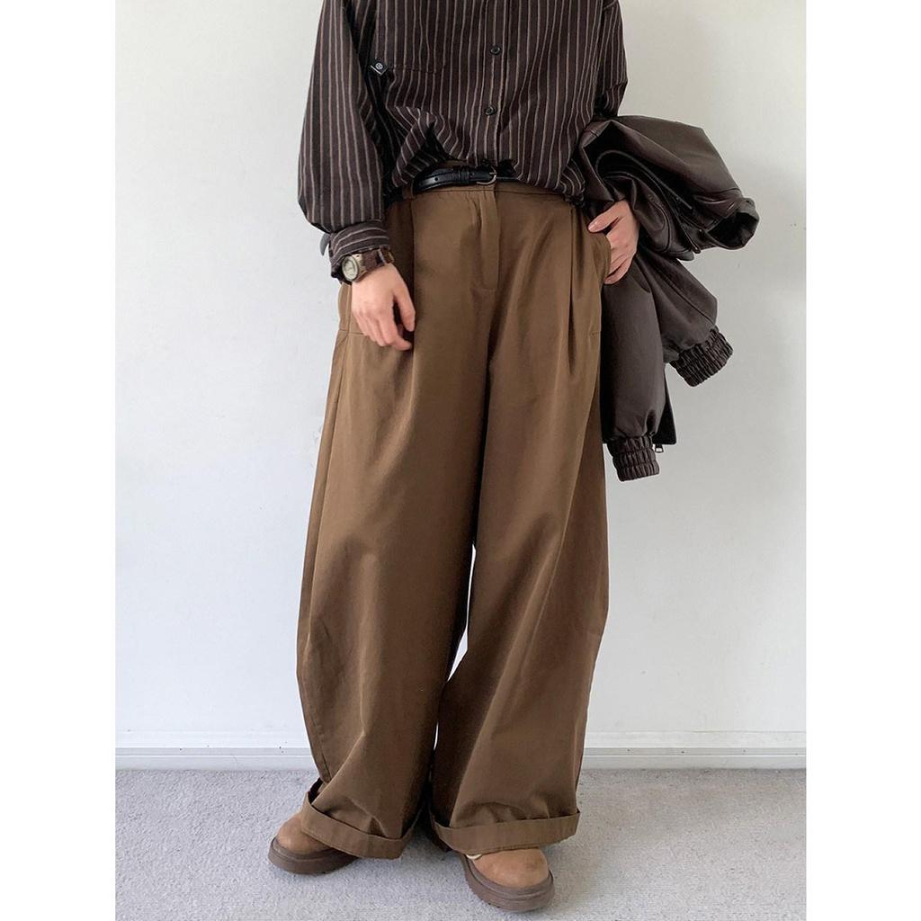 Unisex Japanische Retro Weitbeinige Workwear-Hose für Frühling/Herbst