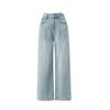 Women Summer Thin Denim Nine-Minute Pants Female Wide-Legged Wind Jeans