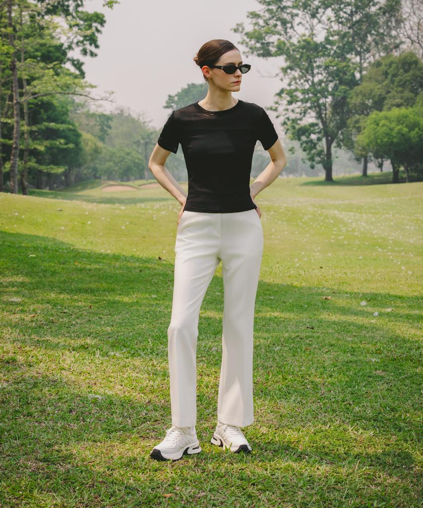 OBER GOLF Soft Mesh Half-Sleeve Base Top (Black)