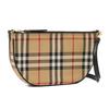 Burberry Olympia Logo Embossed Check Underarm Half-Moon Bag Canvas And Leather Tote Shoulder Bag Women bags Classic-Beige 80434051