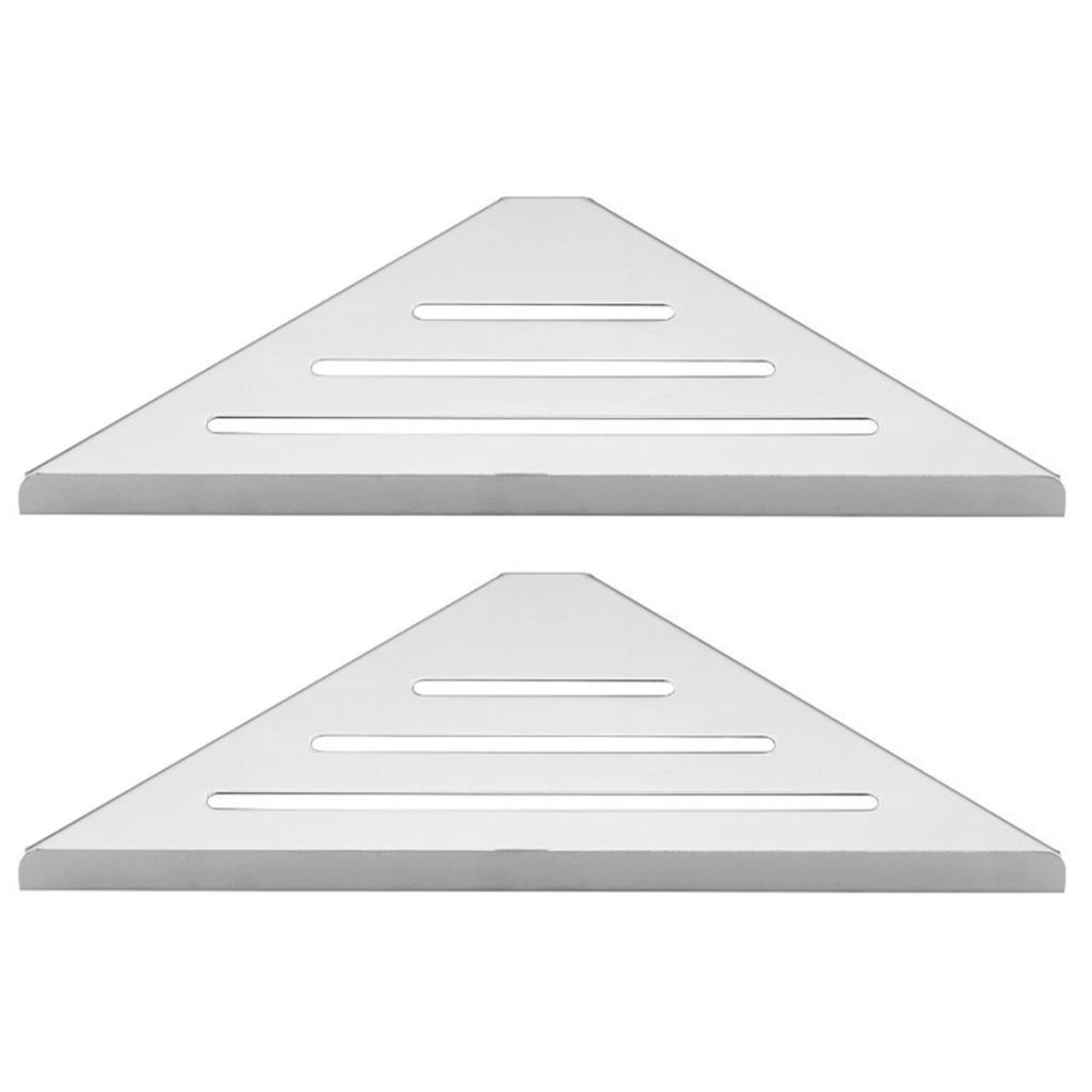 1/2Pcs Bathroom Shelf 304 Stainless Steel Corner Shower Shelf No Drilling Wall-mounted Corner Organizer Hollow Shampoo Rack New