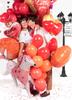 Balony Serca Kolor Pastel Czerwony 100 Szt Partydeco