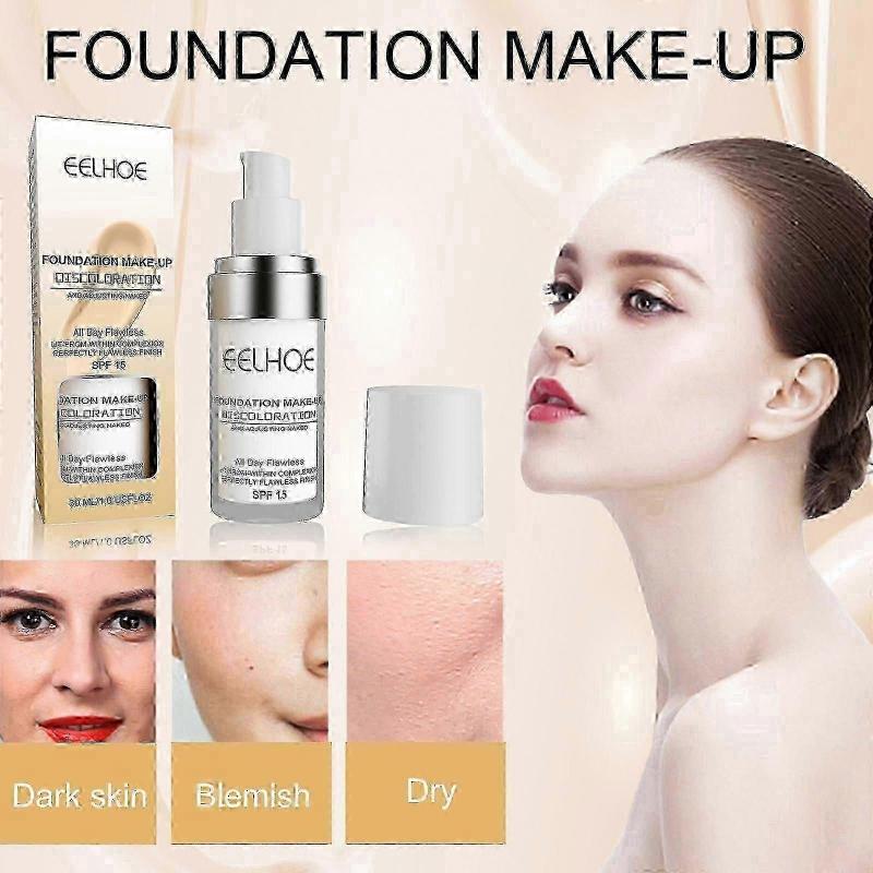 Color-Changing Liquid Foundation For Concealer, The Concealer Is Long Lasting Hydrating Moisture, Waterproof, Perspiration Proof And Brightening Skin