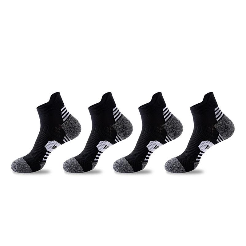 Unisex Professional Sports Socks for Marathon, Hiking, Basketball, and Badminton with Cushioned Bottom.