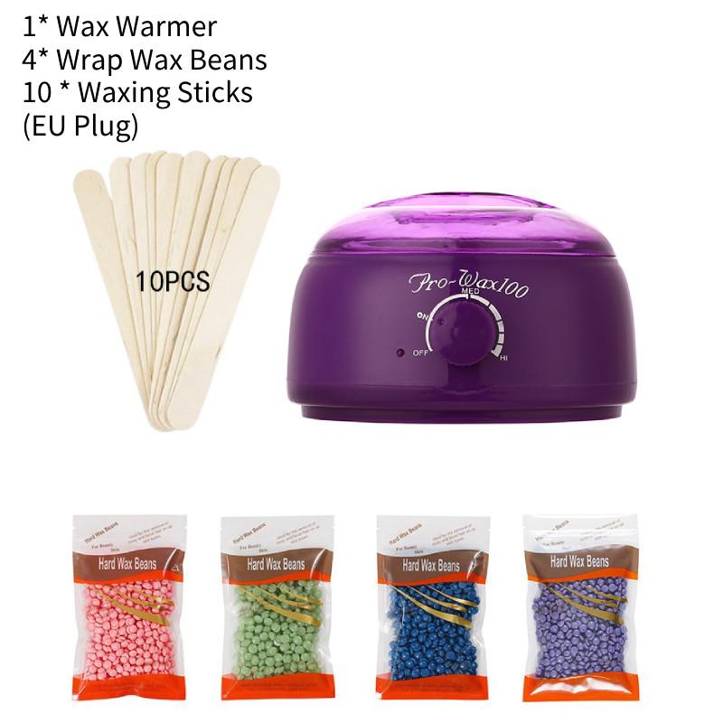 

Hair Wax Warmer Removal Beauty Kit Pot Depilatory Paraffin Machine Waxing Beans Purple EU