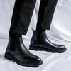 FashionMen High Top Platform Breathe Chelsea Leather Shoes New Fashion Trend Versatile Japan Korean Business Casual Shoes Suit Men Shoe