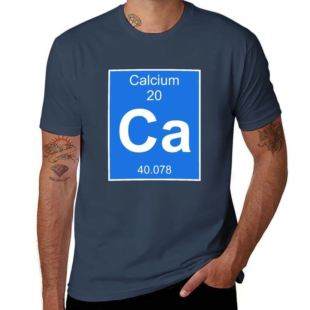 Calcium Chemical eleUnisext Periodic Table Funny Comical Chemistry TShirt Comfortable Workout Short Sleeve Shirt