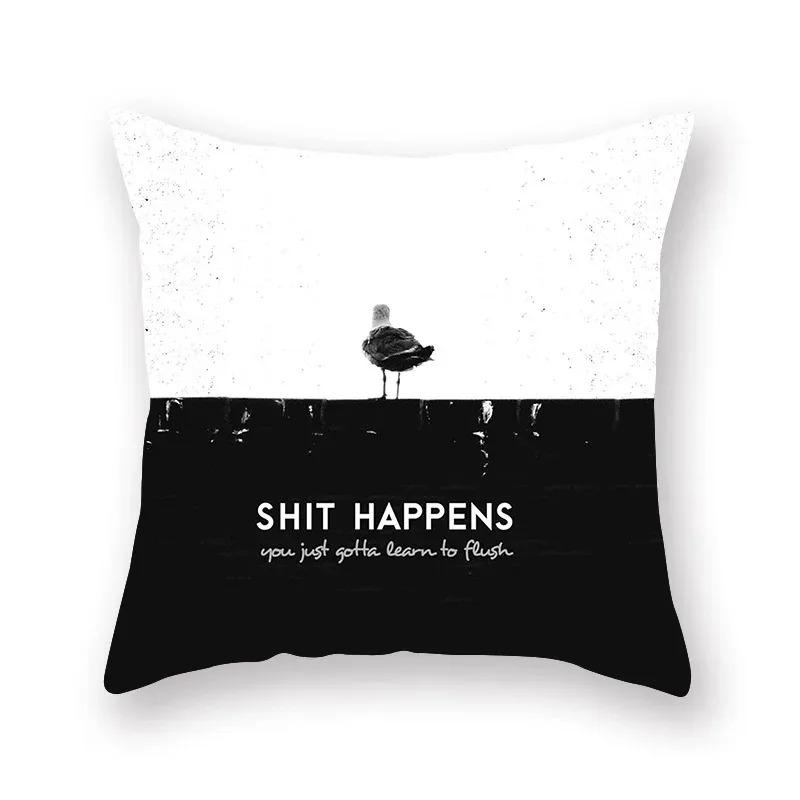 Black And White Striped Creative Decorative Pillowcase Living Room Office Ornaments Home Decoration Pillowcase
