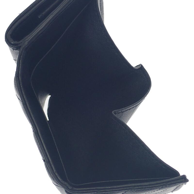Saint Laurent 668274BOWA11000 Trefoldig lommebok svart Kalveskinn Dame