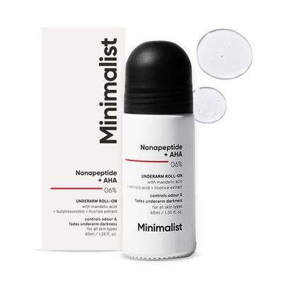 Dezodorant w kulce pod pachy z Nonapeptydem + AHA BHA 06% | Kontroluje zapach | Bez zapachu i aluminium | Dezodorant złuszczający | 40ml
