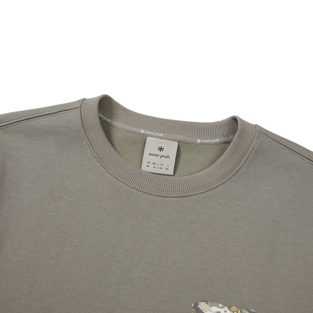 SNOWPEAK Tropical Graphic Sweatshirt Khaki Gray (S24FUFHT64)