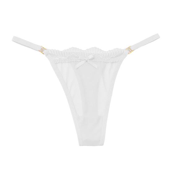 Stylish G-String Briefs Net Yarn Protective Thin Lace Trim Sexy G-String Panties for Daily Wear