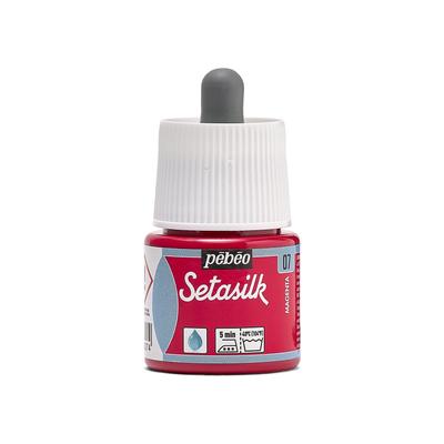 Pebeo Acrylic Paint for Fabric Hand Painting and Sun Dyeing Setasilk 45ml Magenta 07 Water-based [product]