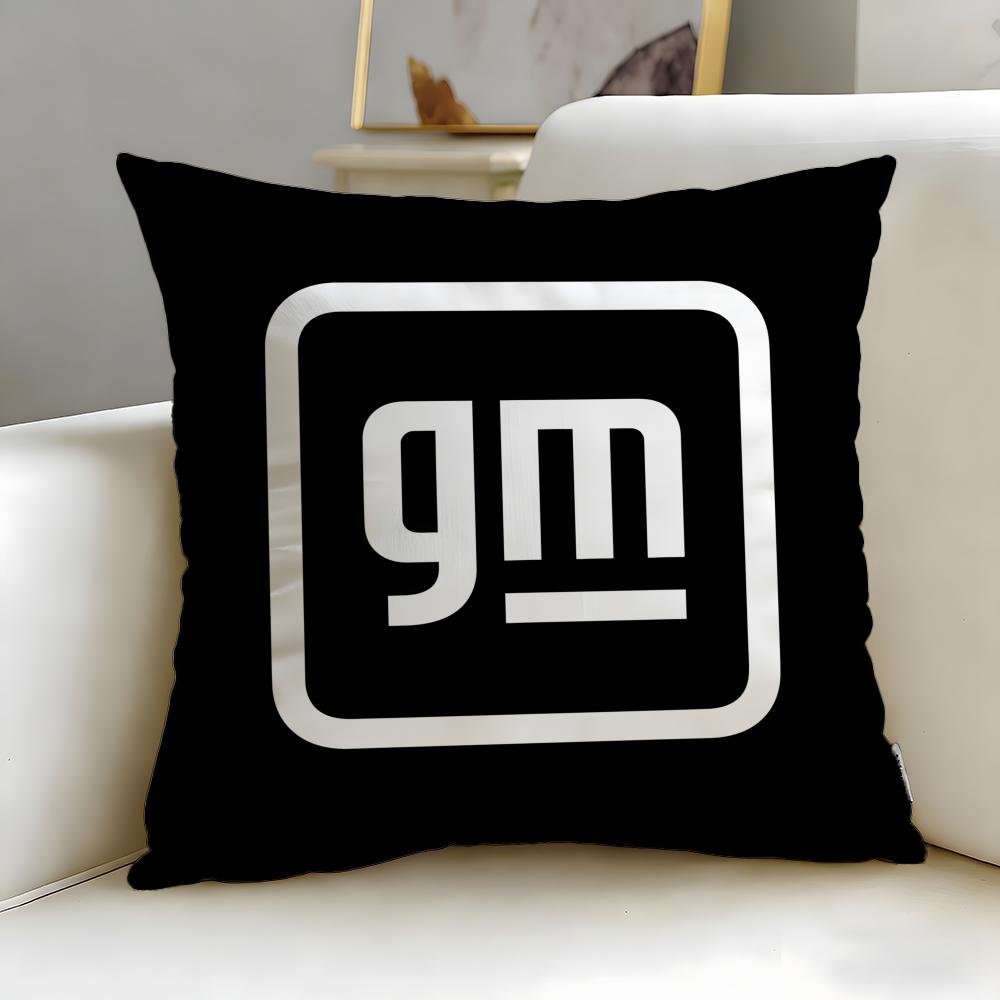 classic car brand General Motors Cushion Cover Soft & Easy-Wash Pillow Case – Versatile for Couch, Bed, Travel and Office