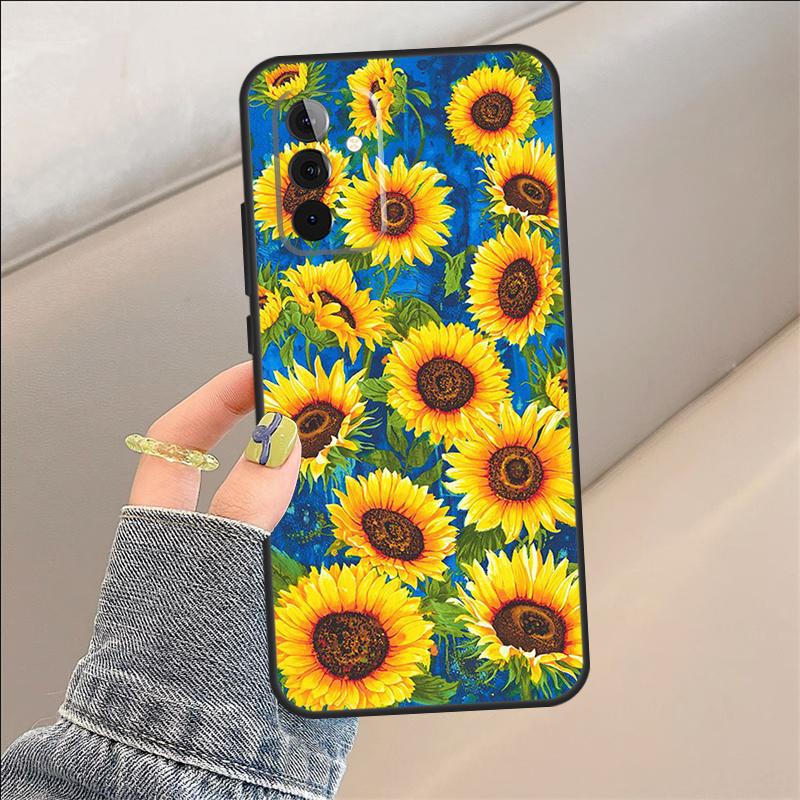 Vintage Sunflowers Case For Samsung Galaxy A06 A05 A32 A16 A55 A36 A26 A54 A34 A14 A22 A52 A35 A15 A53 A13 A56