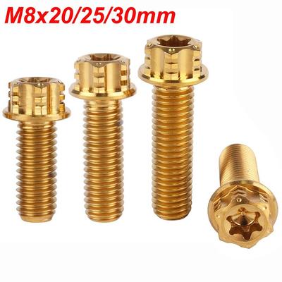 Decorative Screws GR5 Titanium Alloy Titanium Alloy Screws M8 20/25/30mm Fancy Screws Fancy Flange Screws