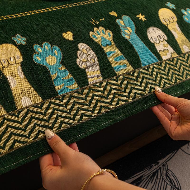 New Sofa Cushion Non-Slip Premium Seat Cushion French Cartoon Universal In All Seasons Simple Modern Sofa Cover Towel
