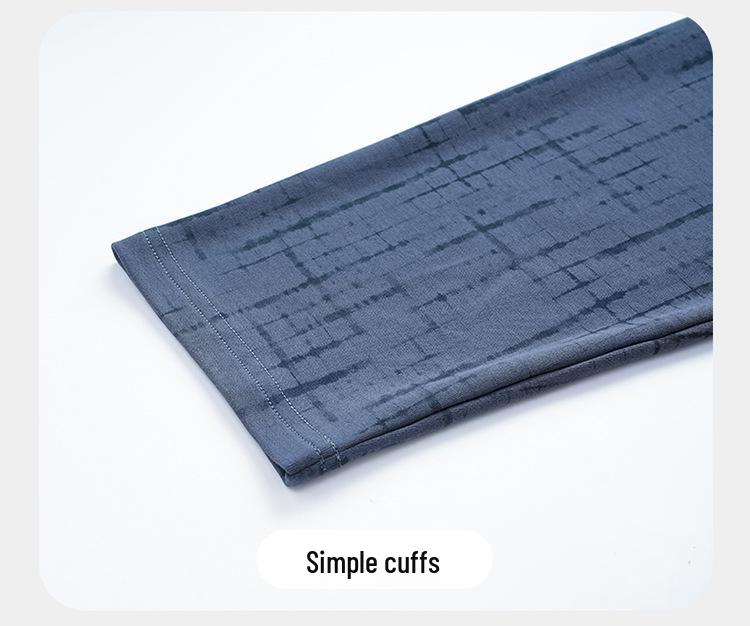 Herren Frühling/Herbst Baumwoll-Pyjama-Set - Langarm-Cardigan & Hose, Outdoor-tauglich