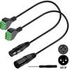 Compact Portable XLR Cable XLR Connector to 3 Pin Screw Terminal Cable for Live Recording and Performances Enduring