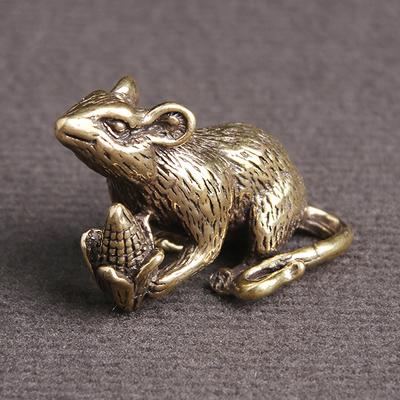 Messing Tier Mäuse Liebe Reis Figuren Auto Schlüsselanhänger Anhänger Schmuck DIY Schlüsselanhänger Hängende Accessoires Niedliche Ratte Schlüsselanhänger Geschenke