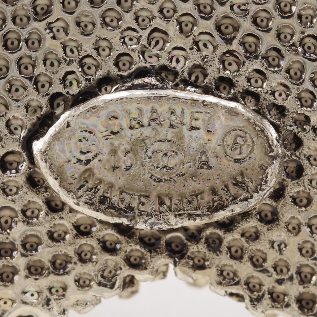 CHANEL COCO Mark Brooch Silver metallic/Fake pearl 22.7g Women Used