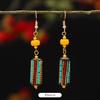Retro Exotic Style Nepalese Earrings Tibetan Niche Design Personalized Long Earrings Simple Earrings Women