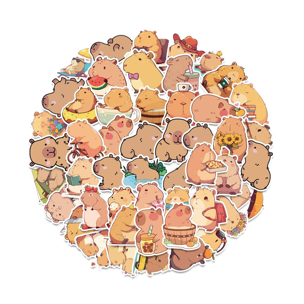 50 Cute Feng Shuibarb Doodle Stickers Suitcase Waterproof Decorative Stickers Cute Animals Children's Stickers
